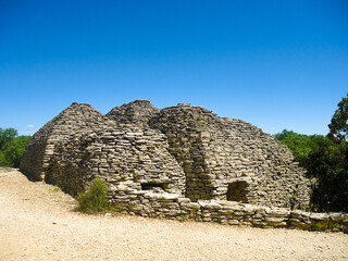 Dry stone huts at the village 