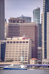 Wall Mural - new york city skyline on a cloudy day