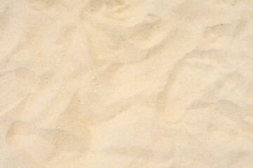 Closeup shot of sand texture on the beach as nature background. Wallpaper and background concept.