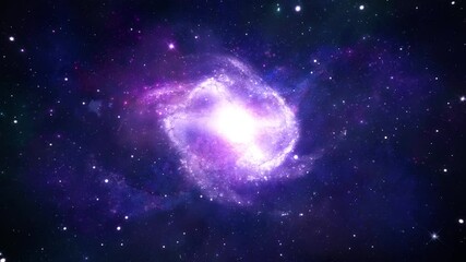 Wall Mural - Space flight into a star field in birth star zone. 4K 3D Fly through space galaxy in universe Space. Abstract Sci-fi Video with Space, Galaxies, Nebulae. For Titles, Intro, Logo Reveal, Effect, Scene.