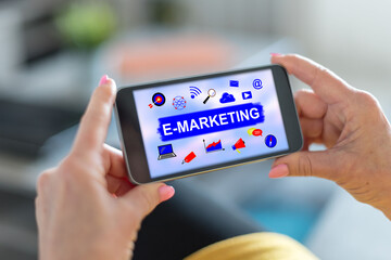 E-marketing concept on a smartphone