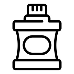 Sticker - Breath mouthwash icon. Outline breath mouthwash vector icon for web design isolated on white background