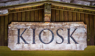 Poster - typical old kiosk