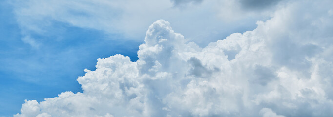 Wall Mural - sky cloud blue background panorama, beautiful bright summer