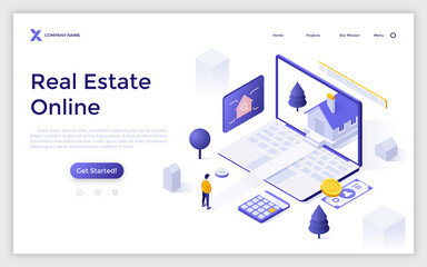 Isometric Vector Landing Page