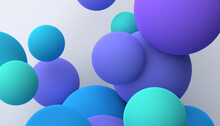 Abstract 3d Render Of Colorful Spheres, Modern Background Design