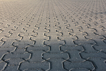 
decorative stone pavement road in the park