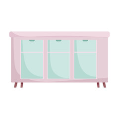 Canvas Print - furniture with drawers decoration home isolated icon style