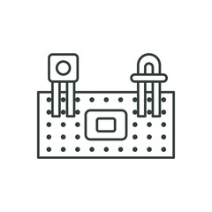 Robotic protoboard icon. Electronics symbol modern, simple, vector, icon for website design, mobile app, ui. Vector Illustration