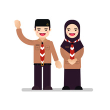 Indonesian Scouts Uniform For Boys And Girl