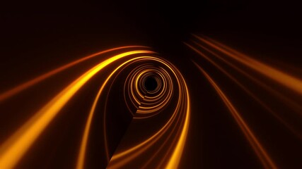 Poster - Glowing tunnel with lines, computer generated. 3d rendering abstract background. Flight inside a ligting corridor