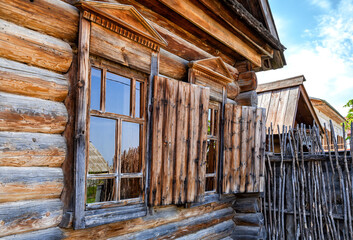 Wall Mural - Traditional vintage russian timber house