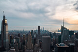 Fototapeta Krajobraz - Foto del skyline de Nueva York desde Top Of the Rock con el atardecer