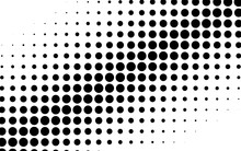 Diagonal, Oblique Circles, Dots Halftone Vector Illustration. Halftone Background, Pattern