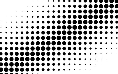 Fototapete - Diagonal, oblique circles, dots halftone vector illustration. Halftone background, pattern