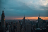 Fototapeta  - Foto del skyline de Nueva York desde Top Of the Rock con el atardecer