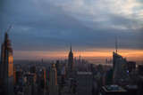 Fototapeta Krajobraz - Foto del skyline de Nueva York con el atardecer