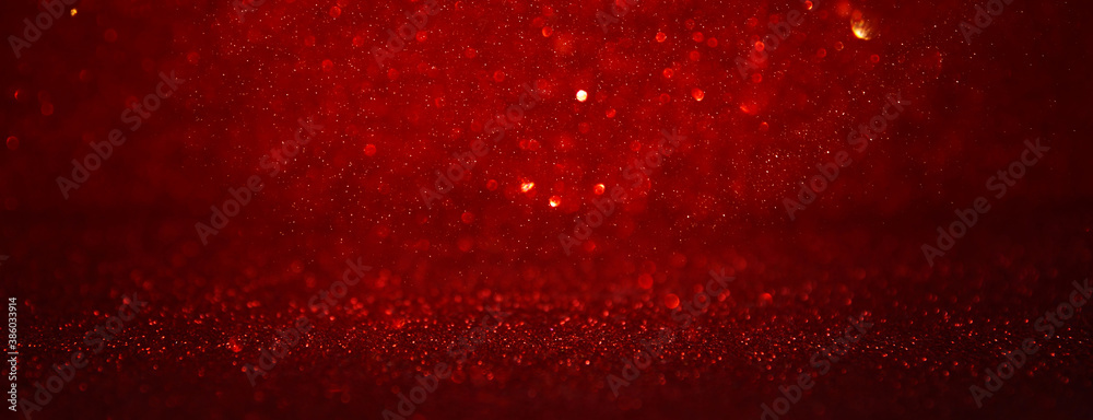 background of abstract red, gold and black glitter lights. defocused - obrazy, fototapety, plakaty 