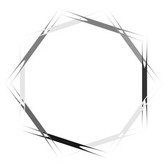 Aufkleber - Grayscale abstract mandala, motif shape. Abstract logo, element. Circular shape collection