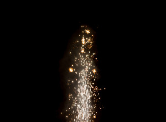 Wall Mural - firework isolated on black background