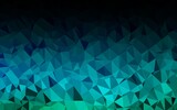 Fototapeta Konie - Light Blue, Green vector triangle mosaic cover.