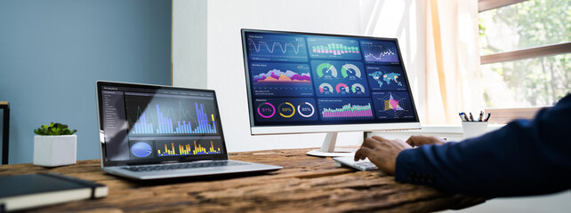 Poster - African American Analyst Using Financial Business Data