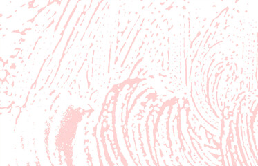 Sticker - Grunge texture. Distress pink rough trace. Fair ba