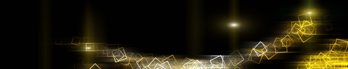Poster - Futuristic square panorama background design illustration with light