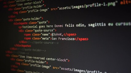 Wall Mural - binary code on screen background