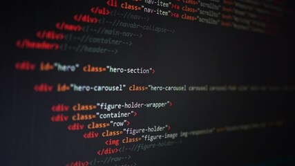 Wall Mural - binary code on screen background
