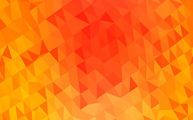 Wall Mural - Light Yellow, Orange vector abstract polygonal layout.
