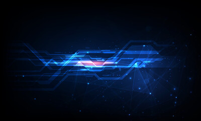 Poster - vector digital global technology concept, abstract background illustration
