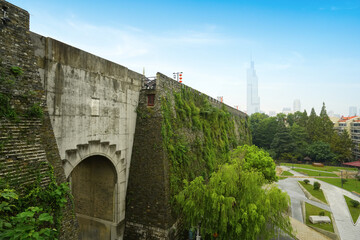 Ancient city walls in Nanjing, China