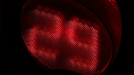 Aufkleber - street traffic light with timer. red inhibit signal