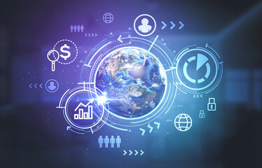 Poster - Earth and immersive business interface