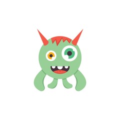 cartoon monsters mascot icon vector illustration design template