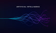 © Ihor - Artificial intelligence ai and deep learning concept of neural networks. Wave equalizer. Blue and purple lines. Vector illustration