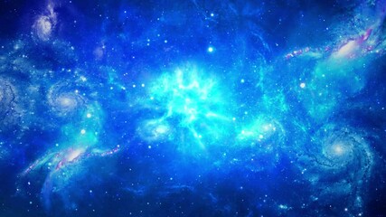 Wall Mural - 4K Seamless loop Animation space flight into The dusty side of the Sword of Orion. 3D Flight Through Space With star field, Galaxy and Nebulae NASA. For Titles, Intro, Logo Reveal, Effect, Scene.