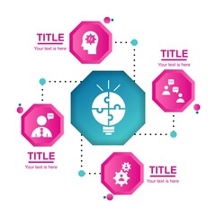 Aufkleber - Amazing cretive infographic with gradient and paper art style