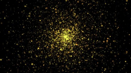 Wall Mural - dark brown background sparkling waves, deep depths particles seamless loop animation. the particles 