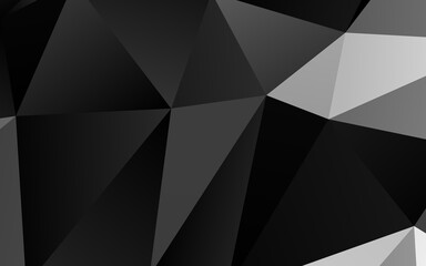 Poster - dark silver, gray vector low poly layout.