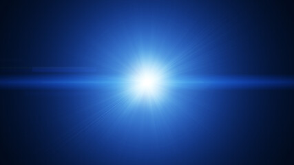 Wall Mural - White Blue flare light beam explosion effect abstract background.
