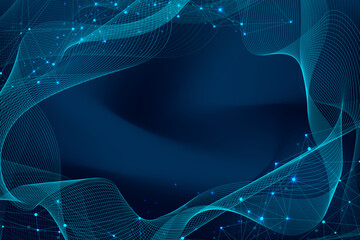 Fototapete - Big data visualization. Social network or business analytics representation. Abstract graphics. Futuristic infographic illustration.