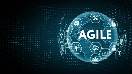 Business, Technology, Internet and network concept. Agile Software Development.
