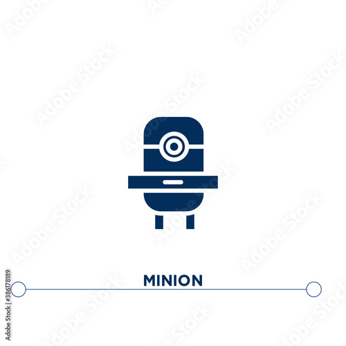 Fotografía minion icon on white background