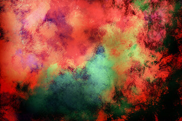 Wall Mural - Abstract colorful grunge paint texture background.