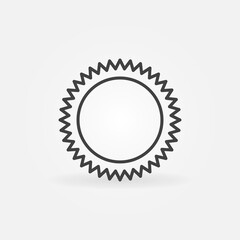 Poster - Toothed Gear vector concept icon or sign in outline style