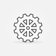 Poster - Vector Cog Wheel line vector concept icon or design element