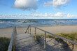 Baltic Sea, sea beach and stairs