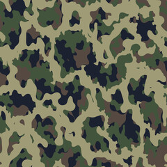Wall Mural - Fashionable camouflage pattern, military print .Seamless illustration